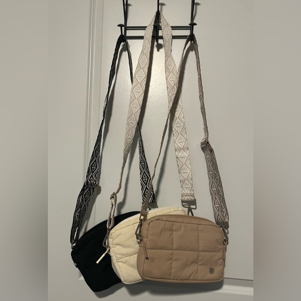 Two puffer crossbody bags